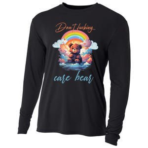 DonT Fucking Care Bear Cooling Performance Long Sleeve Crew