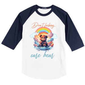 DonT Fucking Care Bear Baseball Sleeve Shirt