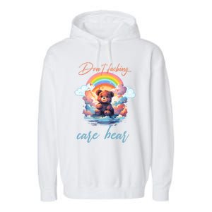 DonT Fucking Care Bear Garment-Dyed Fleece Hoodie