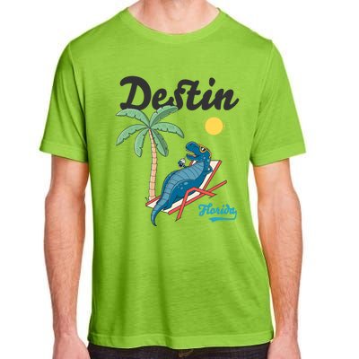 Destin Florida Cool Gift Beach Dinosaur Tgiftrex Family Vacation Gift Adult ChromaSoft Performance T-Shirt