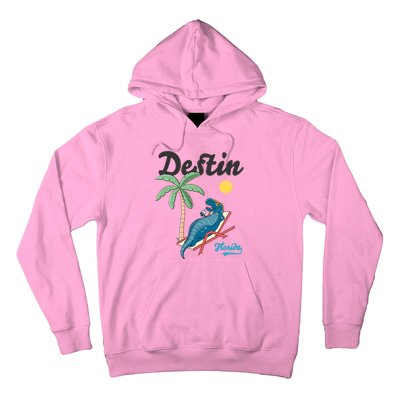 Destin Florida Cool Gift Beach Dinosaur Tgiftrex Family Vacation Gift Hoodie