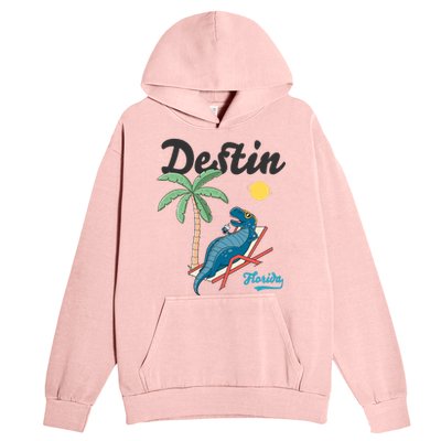 Destin Florida Cool Gift Beach Dinosaur Tgiftrex Family Vacation Gift Urban Pullover Hoodie