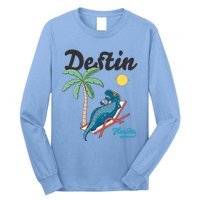 Destin Florida Cool Gift Beach Dinosaur Tgiftrex Family Vacation Gift Long Sleeve Shirt