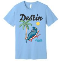 Destin Florida Cool Gift Beach Dinosaur Tgiftrex Family Vacation Gift Premium T-Shirt