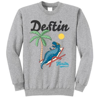 Destin Florida Cool Gift Beach Dinosaur Tgiftrex Family Vacation Gift Sweatshirt