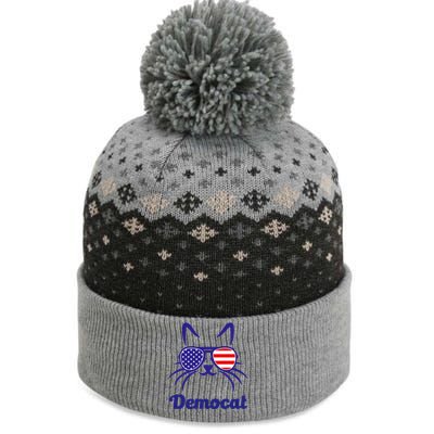 Democat Funny Cat Ladies For Kamala Harris Democrat Lady The Baniff Cuffed Pom Beanie