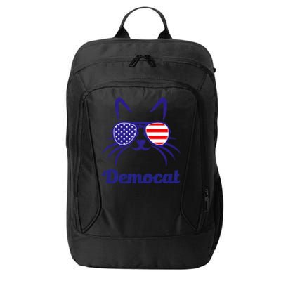 Democat Funny Cat Ladies For Kamala Harris Democrat Lady City Backpack