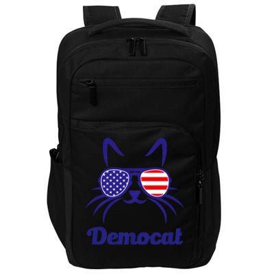 Democat Funny Cat Ladies For Kamala Harris Democrat Lady Impact Tech Backpack