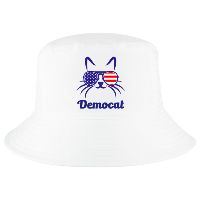 Democat Funny Cat Ladies For Kamala Harris Democrat Lady Cool Comfort Performance Bucket Hat