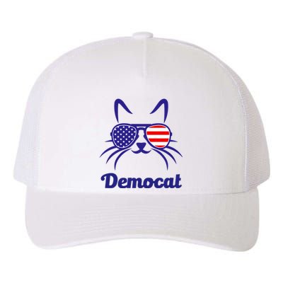 Democat Funny Cat Ladies For Kamala Harris Democrat Lady Yupoong Adult 5-Panel Trucker Hat