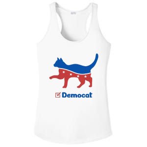 Democat Funny Cat Ladies For Kamala Ladies PosiCharge Competitor Racerback Tank