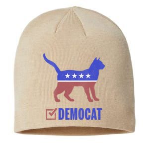 Democat Funny Cat Ladies For Kamala Yes We Kam Sustainable Beanie