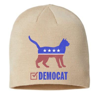 Democat Funny Cat Ladies For Kamala Yes We Kam Sustainable Beanie