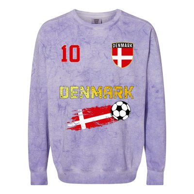 Denmark Flag Danish Pride Lovers Colorblast Crewneck Sweatshirt