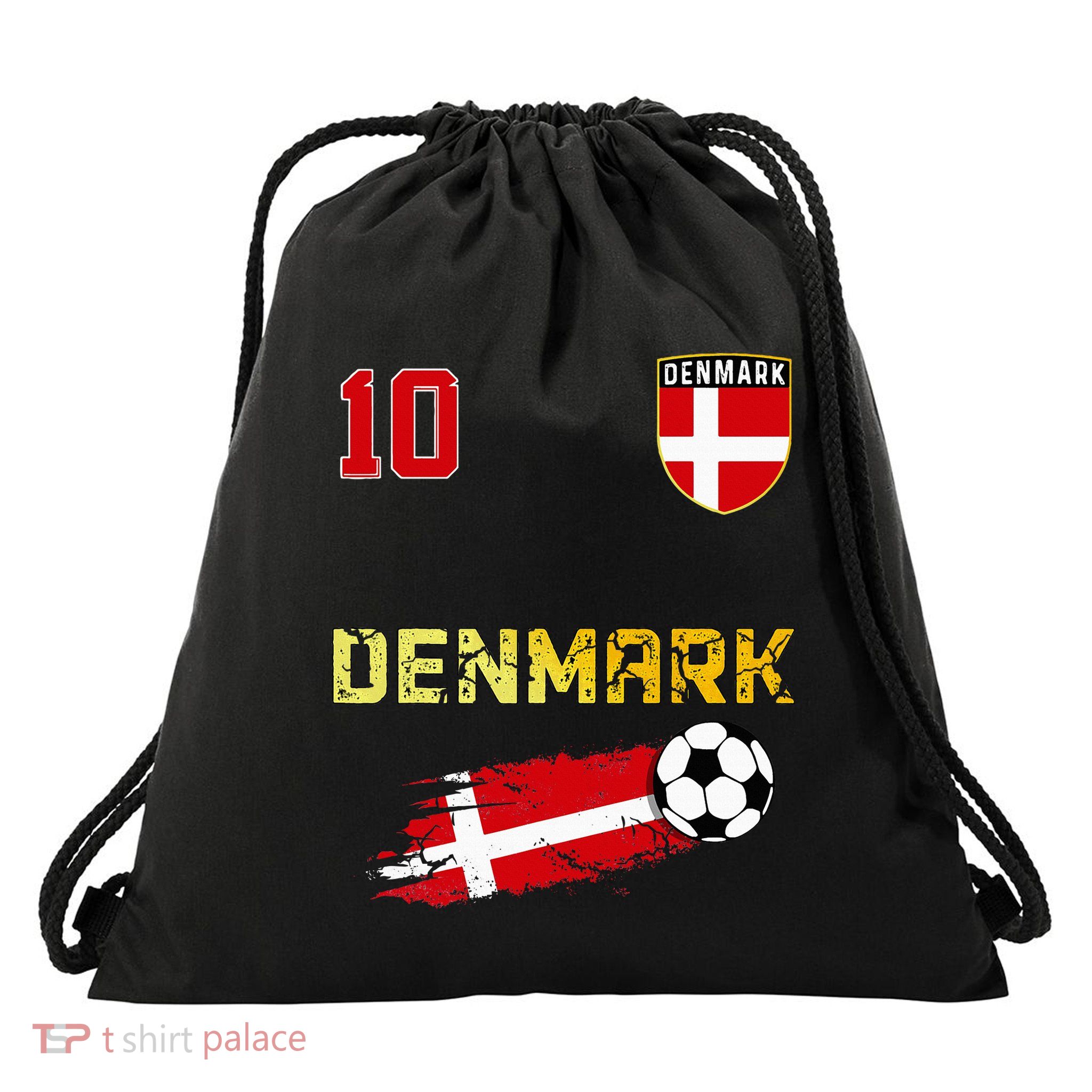 Denmark Flag Danish Pride Lovers Drawstring Bag