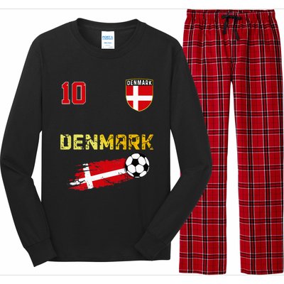 Denmark Flag Danish Pride Lovers Long Sleeve Pajama Set