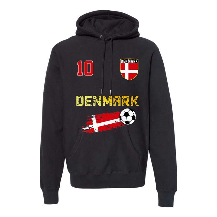 Denmark Flag Danish Pride Lovers Premium Hoodie