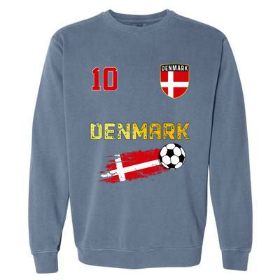 Denmark Flag Danish Pride Lovers Garment-Dyed Sweatshirt