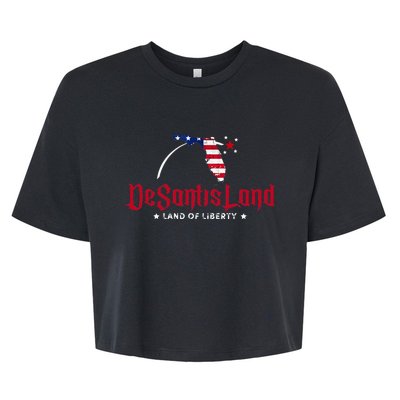 DeSantisLand Florida DeSantis Land Of Liberty DeSantisLand Bella+Canvas Jersey Crop Tee