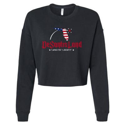 DeSantisLand Florida DeSantis Land Of Liberty DeSantisLand Cropped Pullover Crew