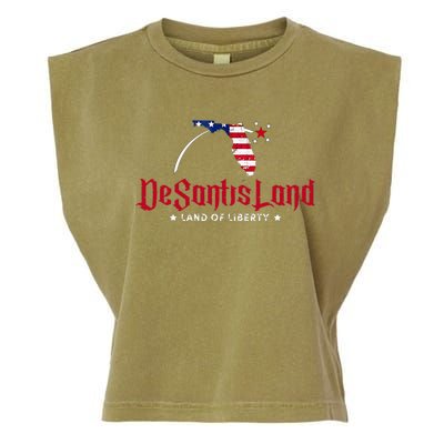 DeSantisLand Florida DeSantis Land Of Liberty DeSantisLand Garment-Dyed Women's Muscle Tee