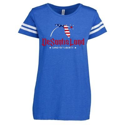 DeSantisLand Florida DeSantis Land Of Liberty DeSantisLand Enza Ladies Jersey Football T-Shirt