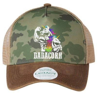 Dadacorn Fathers Day Gift For Dad Of Unicorn Daughter Legacy Tie Dye Trucker Hat