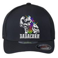 Dadacorn Fathers Day Gift For Dad Of Unicorn Daughter Flexfit Unipanel Trucker Cap