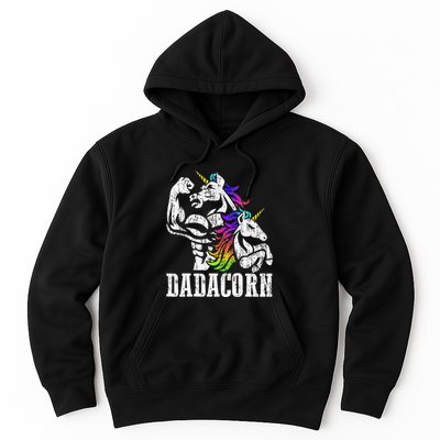 Dadacorn Fathers Day Gift For Dad Of Unicorn Daughter Hoodie