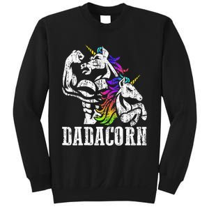 Dadacorn Fathers Day Gift For Dad Of Unicorn Daughter Sweatshirt