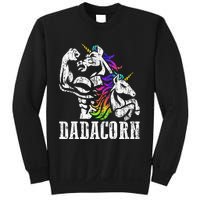 Dadacorn Fathers Day Gift For Dad Of Unicorn Daughter Sweatshirt