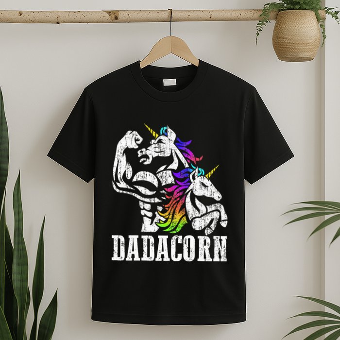 Dadacorn Fathers Day Gift For Dad Of Unicorn Daughter T-Shirt