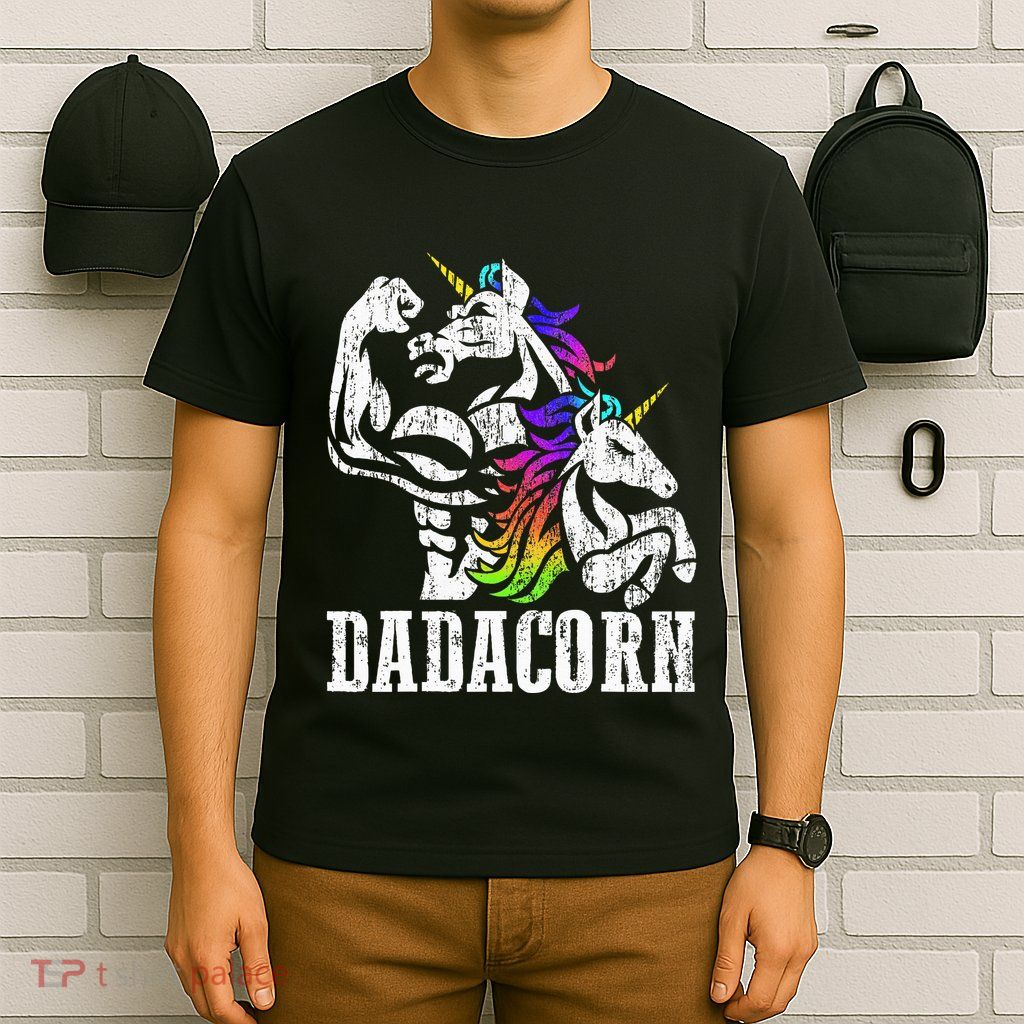 Dadacorn Fathers Day Gift For Dad Of Unicorn Daughter T-Shirt