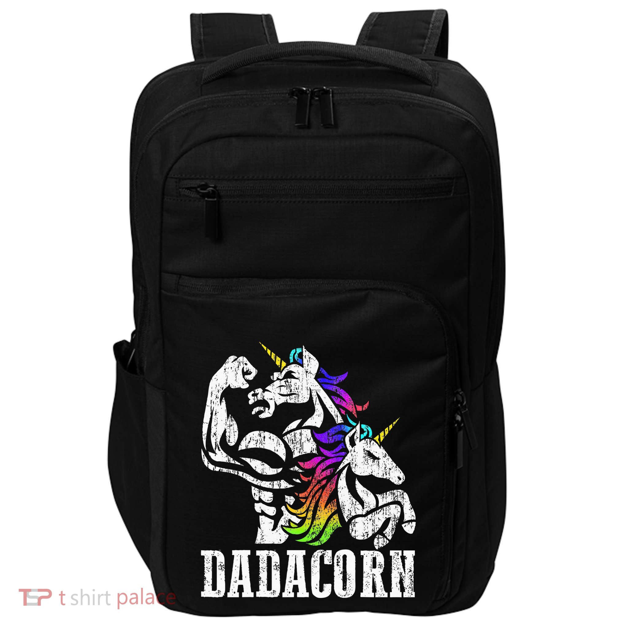 Dadacorn Fathers Day Gift For Dad Of Unicorn Daughter Impact Tech Backpack