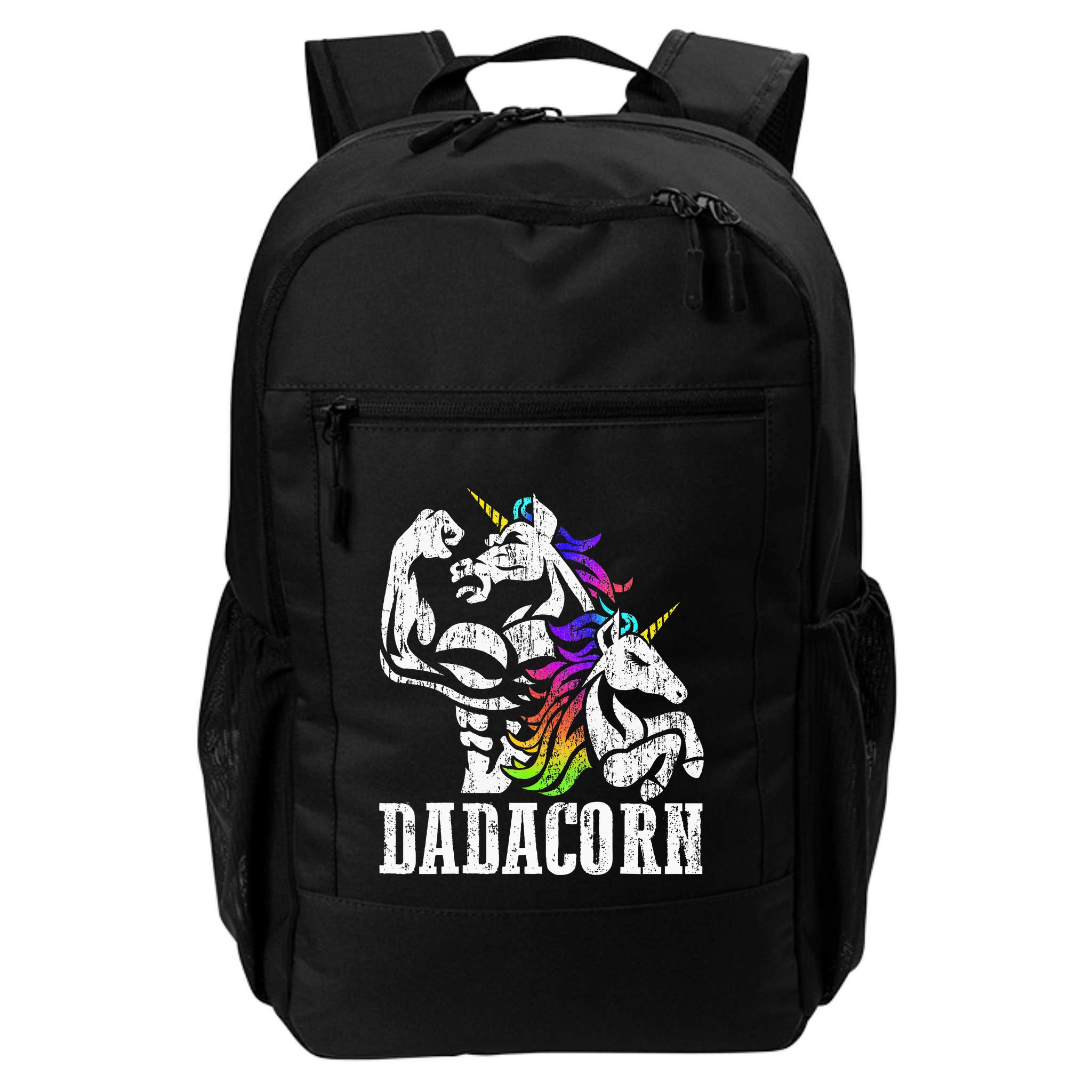 Dadacorn Fathers Day Gift For Dad Of Unicorn Daughter Backpack