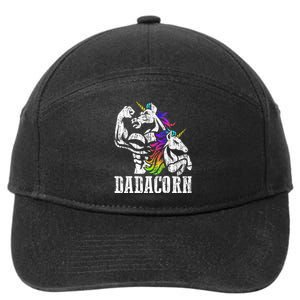 Dadacorn Fathers Day Gift For Dad Of Unicorn Daughter 7-Panel Snapback Hat