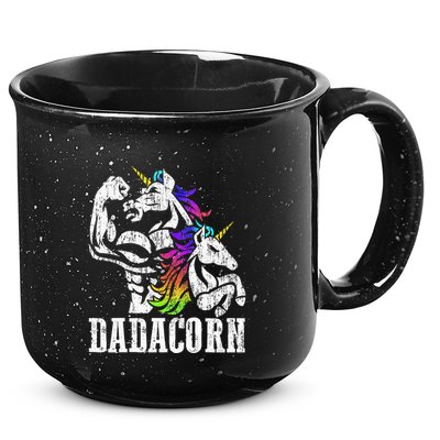 Dadacorn Fathers Day Gift For Dad Of Unicorn Daughter 15oz Campfire Ceramic Mug