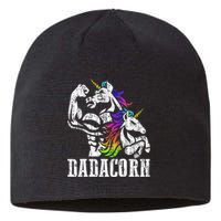 Dadacorn Fathers Day Gift For Dad Of Unicorn Daughter Sustainable Beanie