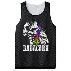 Dadacorn Fathers Day Gift For Dad Of Unicorn Daughter Mesh Reversible Basketball Jersey Tank