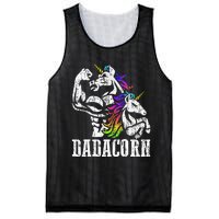 Dadacorn Fathers Day Gift For Dad Of Unicorn Daughter Mesh Reversible Basketball Jersey Tank