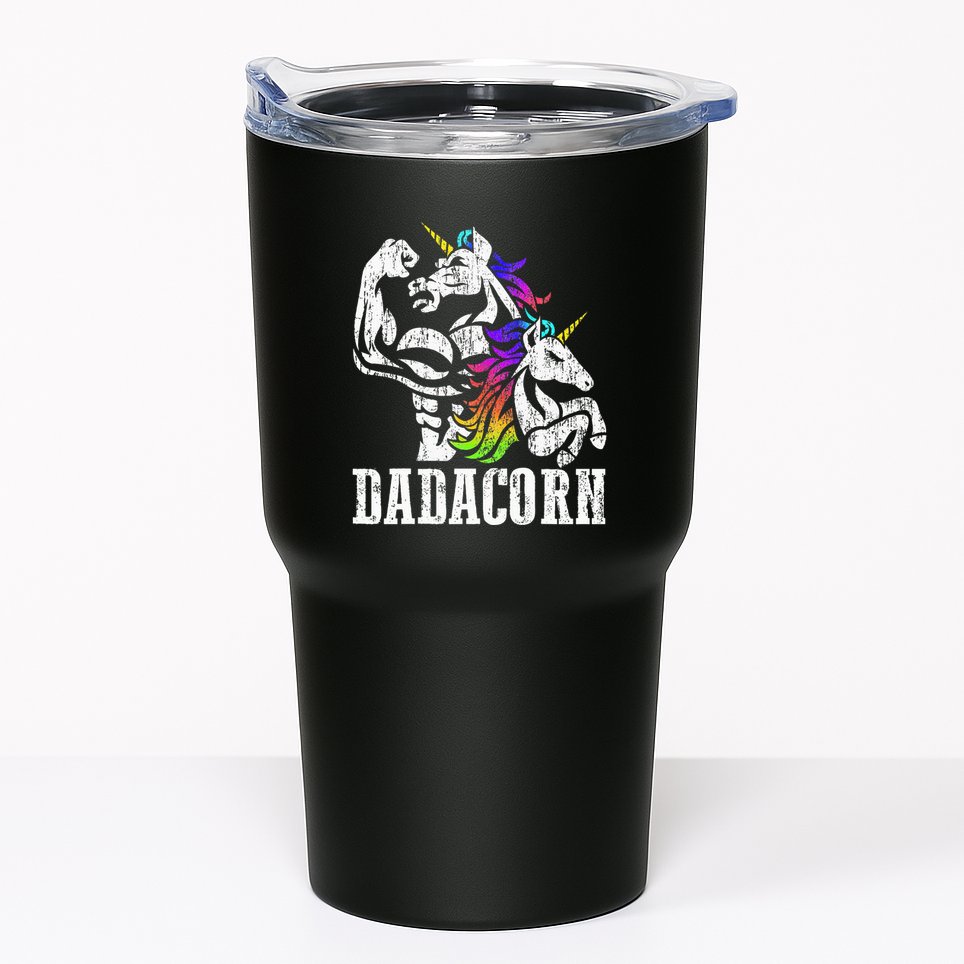 Dadacorn Fathers Day Gift For Dad Of Unicorn Daughter Tumbler