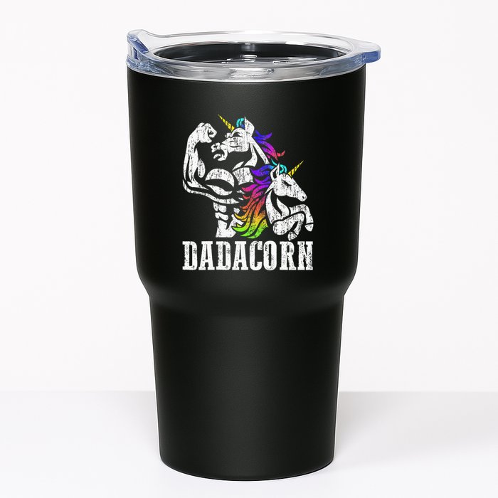 Dadacorn Fathers Day Gift For Dad Of Unicorn Daughter Tumbler