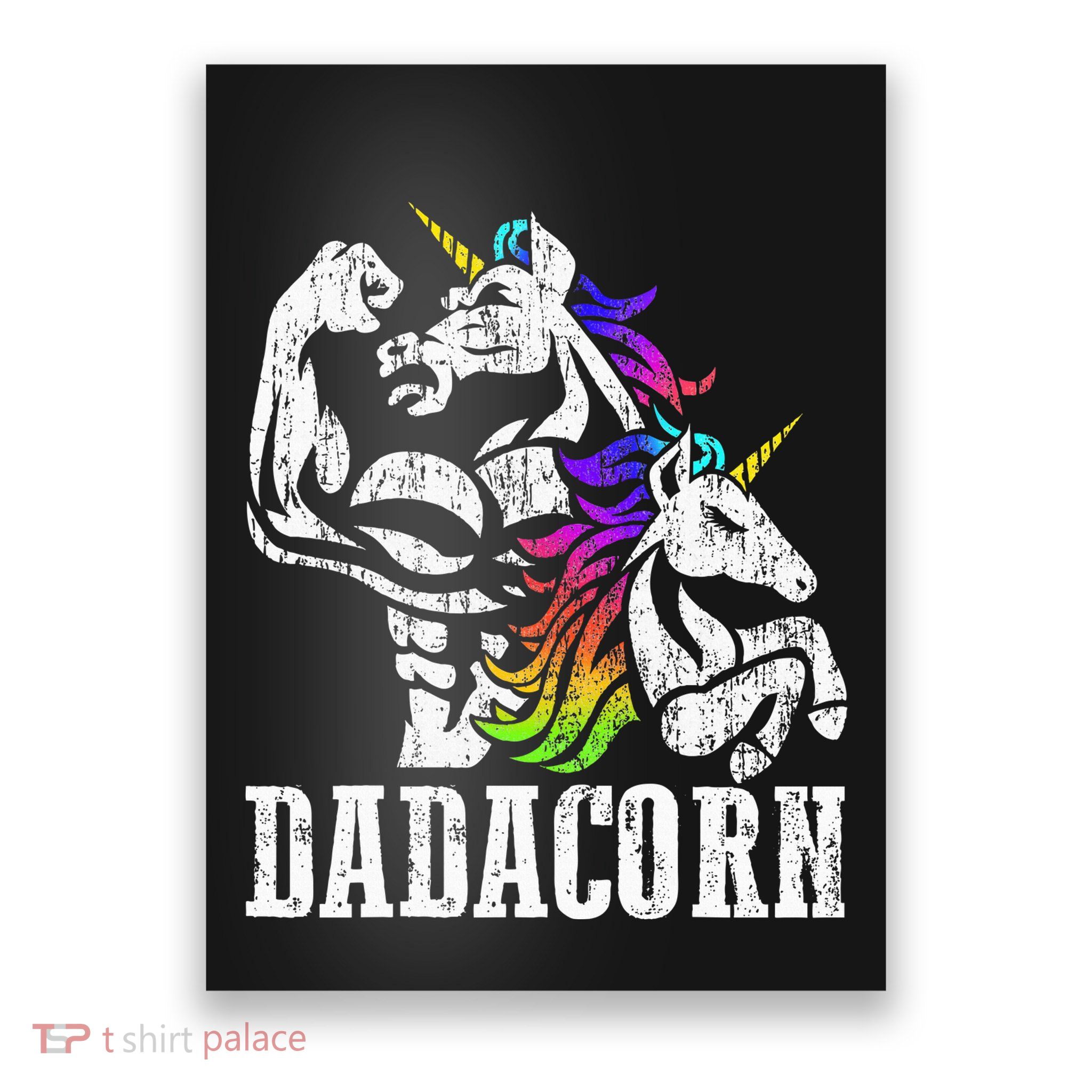 Dadacorn Fathers Day Gift For Dad Of Unicorn Daughter Poster