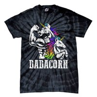 Dadacorn Fathers Day Gift For Dad Of Unicorn Daughter Tie-Dye T-Shirt