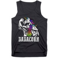 Dadacorn Fathers Day Gift For Dad Of Unicorn Daughter Tank Top