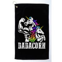Dadacorn Fathers Day Gift For Dad Of Unicorn Daughter Golf Towel