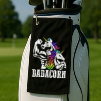 Dadacorn Fathers Day Gift For Dad Of Unicorn Daughter Golf Towel