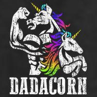 Dadacorn Fathers Day Gift For Dad Of Unicorn Daughter Golf Towel