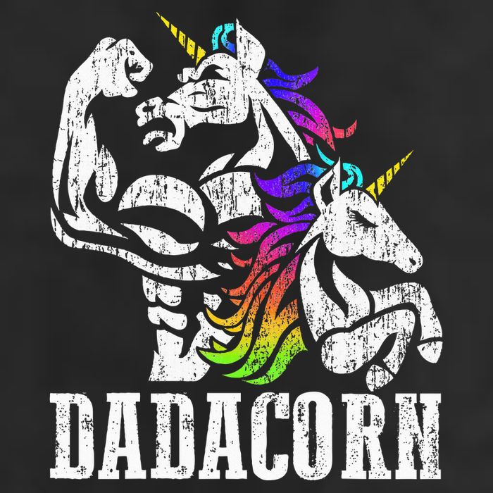 Dadacorn Fathers Day Gift For Dad Of Unicorn Daughter Golf Towel
