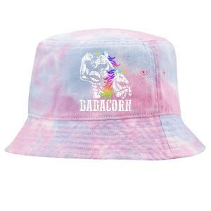 Dadacorn Fathers Day Gift For Dad Of Unicorn Daughter Tie-Dyed Bucket Hat